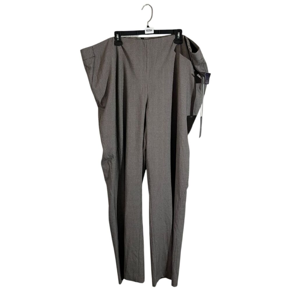 NYDJ Dress Pants Straight Leg Houndstooth Plaid Black and White Women's Size 22W